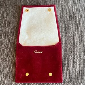 Cartier Red Velvet Travel Pouch